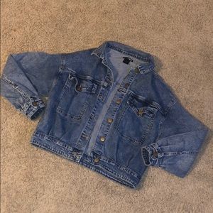 Fashion nova cropped blue jean jacket! Size S